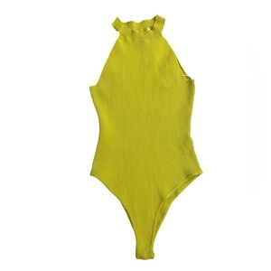 Happily Grey Ribbed Green Bodysuit